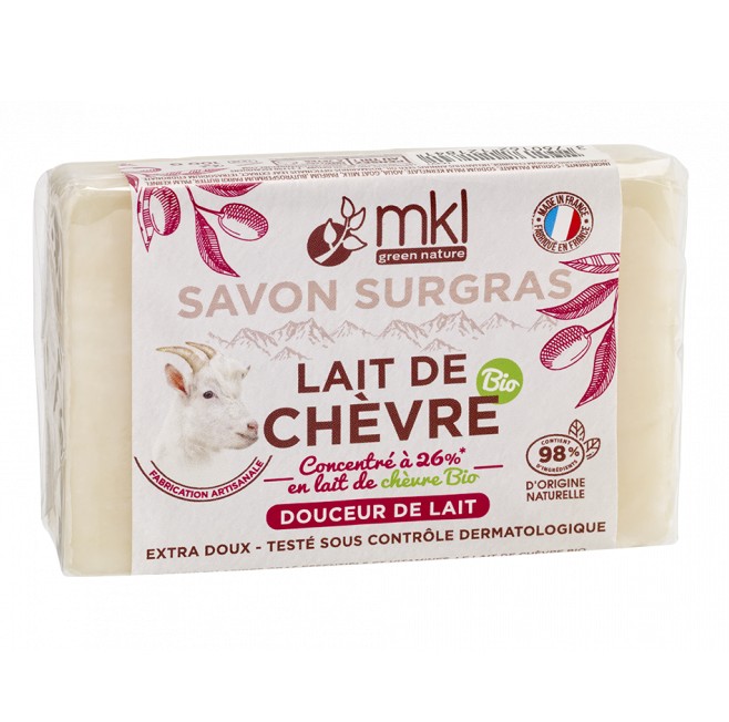 MKL Savon Surgras Lait de Chèvre Bio Parfum Douceur de Lait 100g